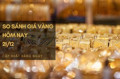 So sánh giá vàng hôm nay 21/12: Vàng 24K đồng loạt tăng giá, có nơi tăng đến 400.000 đồng/lượng