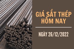 Giá sắt thép xây dựng hôm nay 26/12: Tăng nhẹ lên mức 3.988 nhân dân tệ/tấn