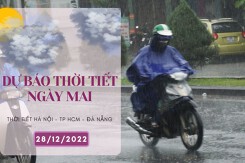 Dự báo thời tiết ngày mai 28/12/2022: Hà Nội rét đậm 10 độ, Đà Nẵng đêm có mưa vừa và to, TP HCM trời lạnh, không mưa