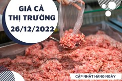 Giá cả thị trường hôm nay 26/12/2022: Thịt heo tiếp tục ưu đãi tại Farmers' Market, WinMart