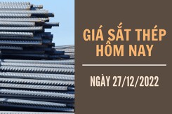 Giá sắt thép xây dựng hôm nay 27/12: Tiếp đà tăng trên Sàn Thượng Hải