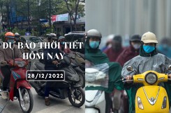 Dự báo thời tiết hôm nay 28/12/2022: Hà Nội rét đậm, Đà Nẵng sáng và đêm mưa rét, TP HCM đêm lạnh