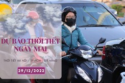 Dự báo thời tiết ngày mai 29/12/2022: Hà Nội có mưa và rét đậm, Đà Nẵng có mưa dông, TP HCM ngày chủ yếu có nắng