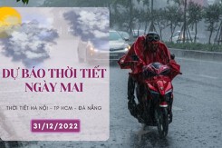 Dự báo thời tiết ngày mai 31/12/2022: Hà Nội đón nắng ấm, Đà Nẵng có mưa to, TP HCM ngày nắng đêm lạnh