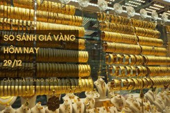 So sánh giá vàng hôm nay 29/12: Vàng SJC biến động trái chiều, giao dịch quanh mốc 66 triệu đồng/lượng