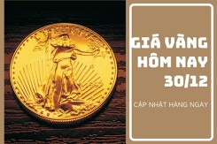 Giá vàng hôm nay 30/12: Tăng từ 50.000 đồng/lượng đến 100.000 đồng/lượng