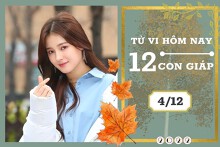 Tử vi hàng ngày hôm nay của 12 con giáp 4/12/2022: Dậu tài lộc rủi ro, Dần tình duyên vui vẻ