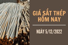 Giá sắt thép xây dựng hôm nay 5/12: Tăng vượt ngưỡng 3.800 nhân dân tệ/tấn