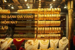 So sánh giá vàng hôm nay 5/12: Vàng SJC bất ngờ tăng 400.000 đồng/lượng