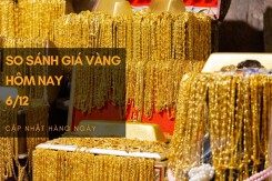 So sánh giá vàng hôm nay 6/12: Vàng SJC mất mốc 67 triệu đồng/lượng