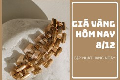 Giá vàng hôm nay 8/12: Ghi nhận tăng không quá mức 150.000 đồng/lượng