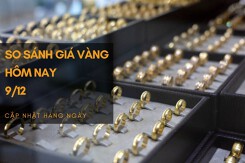 So sánh giá vàng hôm nay 9/12: Vàng SJC tăng tới 500.000 đồng/lượng