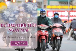 Dự báo thời tiết ngày mai 11/1/2023: Hà Nội và Đà Nẵng trời rét, TP HCM có mưa vài nơi