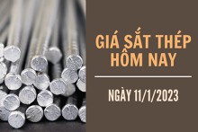 Giá sắt thép xây dựng hôm nay 11/1: Tiếp đà tăng từ đầu tuần