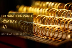 So sánh giá vàng hôm nay 12/1: Vàng SJC giao dịch dưới mốc 67 triệu đồng/lượng tại nhiều nơi