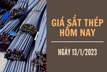 Giá sắt thép xây dựng hôm nay 13/1: Quay đầu đi lên, đạt mức 4.165 nhân dân tệ/tấn