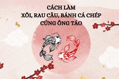 Cách làm xôi, rau câu, bánh cá chép cúng ông Táo chi tiết nhất 2023