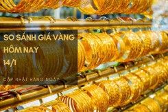 So sánh giá vàng hôm nay 14/1: Vàng 24K bật tăng tới 500.000 đồng/lượng phiên cuối tuần