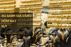 So sánh giá vàng hôm nay 16/1: Vàng SJC tăng giảm trái chiều không quá 200.000 đồng/lượng