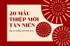 20 mẫu thiệp mời tân niên đẹp, ấn tượng, mới nhất 2023