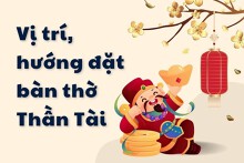 Những vị trí, hướng đặt bàn thờ Thần Tài đúng chuẩn phong thủy