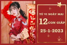 Tử vi ngày mai của 12 con giáp 25/1/2023: Tuất tài lộc rủng rỉnh, Mão công việc thuận lợi