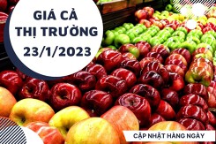 Giá cả thị trường hôm nay 23/1/2023: Rau củ quả, trái cây có giá bán hợp lý ở các siêu thị