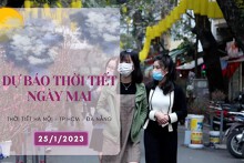 Dự báo thời tiết ngày mai 25/1/2023: Hà Nội tiếp tục rét đậm, Đà Nẵng vẫn có mưa, TP HCM ngày nắng chiều mưa