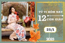 Tử vi hàng ngày hôm nay của 12 con giáp 25/1/2023: Thân tài lộc bình ổn, Thìn tình duyên hạnh phúc