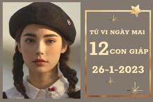 Tử vi ngày mai của 12 con giáp 26/1/2023: Ngọ tài lộc giảm dần, Dần tình yêu kém sắc