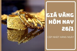 Giá vàng hôm nay 26/1: Giao dịch quanh ngưỡng cao nhất trong 9 tháng