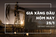 Giá xăng dầu hôm nay 25/1: Dứt đà tăng, giá dầu giảm gần 1,5%