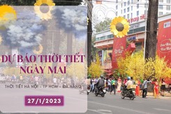 Dự báo thời tiết ngày mai 27/1/2023: Hà Nội tiếp tục có sương mù và rét, Đà Nẵng vẫn còn mưa, TP HCM sáng nắng chiều mưa