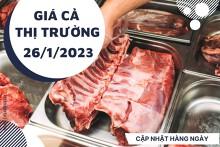 Giá cả thị trường hôm nay 26/1/2023: Giá thịt bò tươi sống ổn định vào mùng 5 Tết