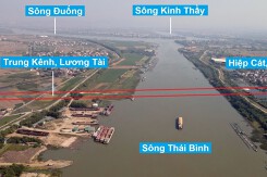 Cận cảnh vị trí xây dựng cầu Kênh Vàng hơn ngàn tỷ nối Bắc Ninh - Hải Dương