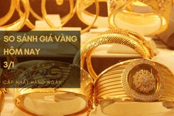 So sánh giá vàng hôm nay 3/1: Vàng 18K tăng tới 350.000 đồng/lượng phiên đầu năm mới 2023