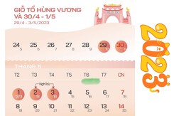 Cập nhật lịch nghỉ lễ 30/4 và 1/5 năm 2023