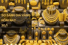 So sánh giá vàng hôm nay 30/1: Vàng SJC giảm mạnh hơn nửa triệu đồng/lượng trước ngày vía Thần Tài