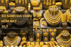 So sánh giá vàng hôm nay 30/1: Vàng SJC giảm mạnh hơn nửa triệu đồng/lượng trước ngày vía Thần Tài