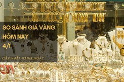 So sánh giá vàng hôm nay 4/1: Giá vàng 24K và 18K tăng tới 200.000 đồng/lượng