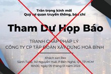 Tập đoàn Hòa Bình phủ nhận tổ chức họp báo vào chiều ngày 5/1