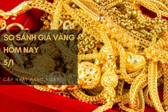 So sánh giá vàng hôm nay 5/1: Vàng SJC tiếp tục đi lên, với mức tăng tới 200.000 đồng/lượng