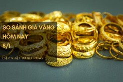 So sánh giá vàng hôm nay 9/1: Vàng SJC giao dịch ở mức 67,27 triệu đồng/lượng trong phiên đầu tuần