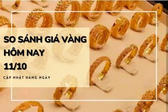 So sánh giá vàng hôm nay 11/10: Vàng trong nước tăng giảm trái chiều, mức giảm cao nhất 150.000 đồng/lượng