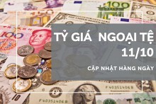 Tỷ giá ngoại tệ hôm nay 11/10: Đa số tăng ở các chiều giao dịch