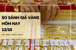 So sánh giá vàng hôm nay 12/10: Vàng SJC bật tăng đến 500.000 đồng/lượng