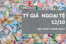 Tỷ giá ngoại tệ hôm nay 12/10: Bảng Anh, won Hàn Quốc tăng