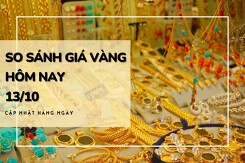 So sánh giá vàng hôm nay 13/10: Giá vàng 18K tăng thêm 150.000 đồng/lượng