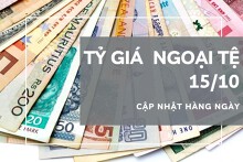 Tỷ giá ngoại tệ ngày 15/10: Tỷ giá USD, euro, yen Nhật, bảng Anh, đô la Úc tuần qua