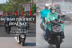 Dự báo thời tiết hôm nay 15/10/2023: Hà Nội và TP HCM mưa vài nơi, Đà Nẵng có mưa rất to